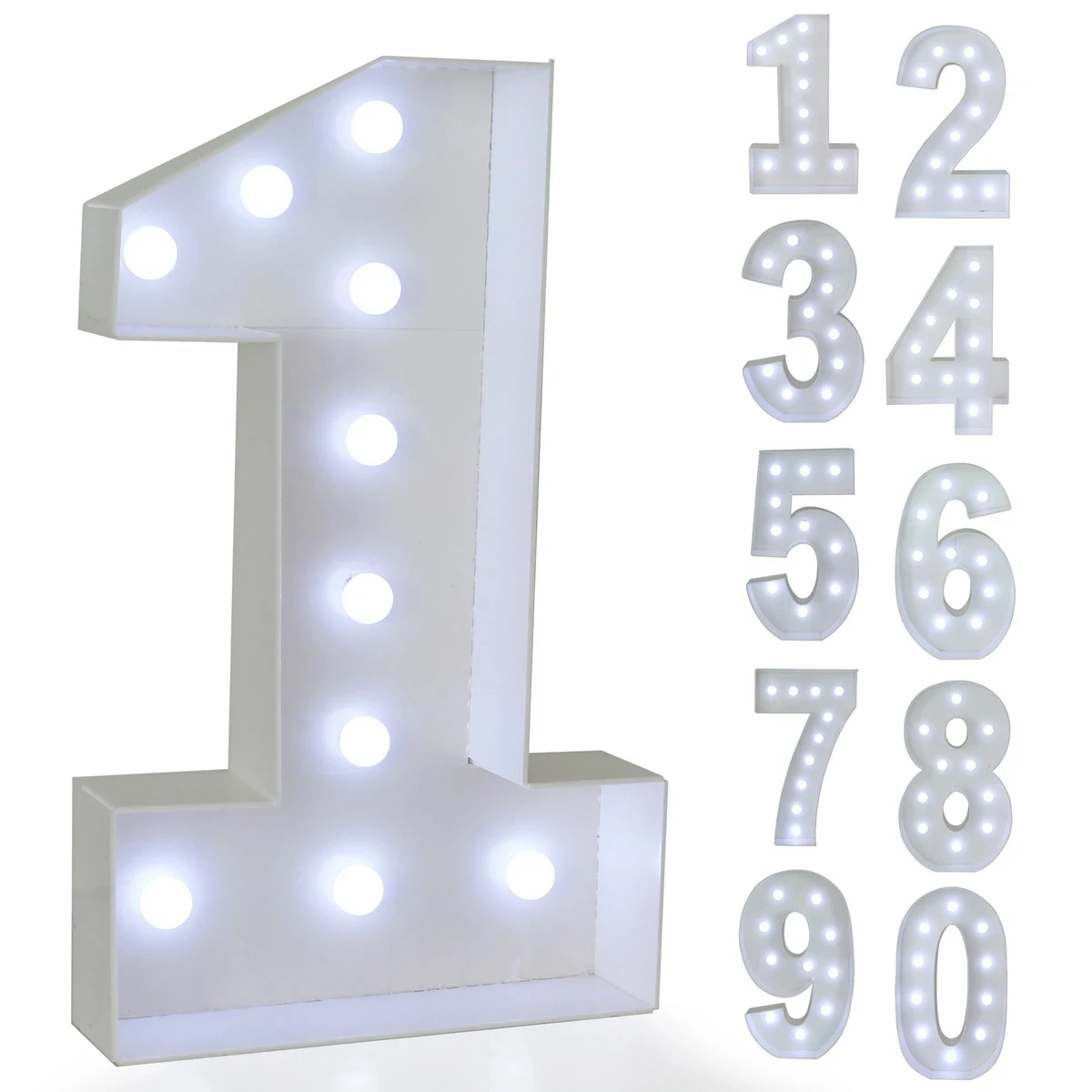 Giant Birthday Figure Led Light Balloon Filling Box 1st Birthday Balloon Number 30 40 50 Balloon Frame Wedding Decor Baby Shower