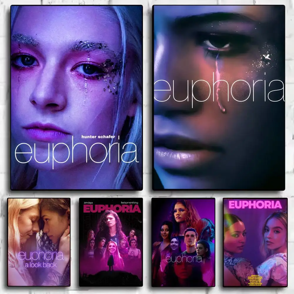 Affiche décorative murale classique de la série télévisée Euphoria, autocollant mural, impression photo pour chambre, salon, couloir, décoration intérieure, cadeau.