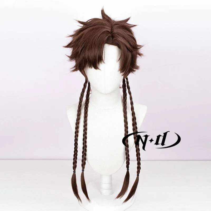 ND Sun Ce Cosplay Wigs Dai Hao Yuan Ashes of the Kingdom Cosplay Hair Wigs for Game Comic Con Coser Heat Resistant Synthetic