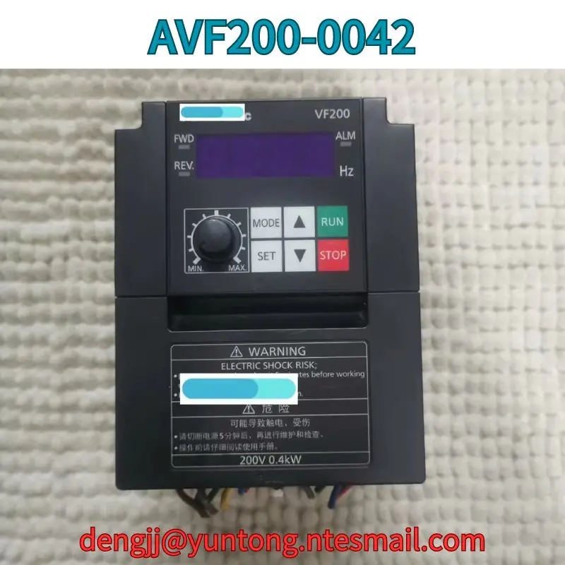 

Used AVF200-0042 0.4KW frequency converter test OK Fast Shipping