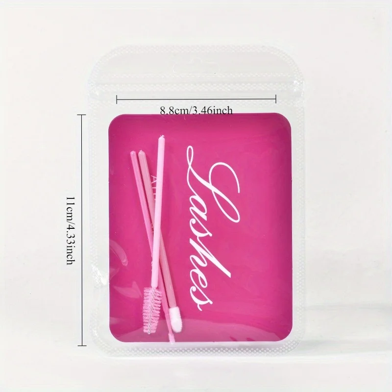 8pcs Eyelash Aftercare Kits for Customers, Including Lash Aftercare Card, Eyelash Mascara Brush, Cleaning Brush, and Lip Brush