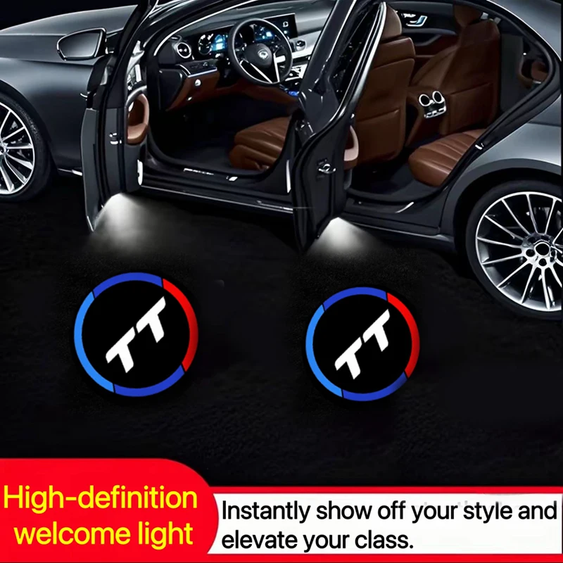 

2 шт. светодиодные двери автомобиля для Audi E-tron 2019-2022 TT 2008-2024 светодиодные лампы с приветственным логотипом Ghost Shadow HD беспроводные лампы для проблитора