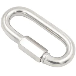 Marine Grade Stainless 316 Screw Lock Climbing Gear Carabiner Quick Links Safety Snap Hook for Chain Connecting Ring Buckle