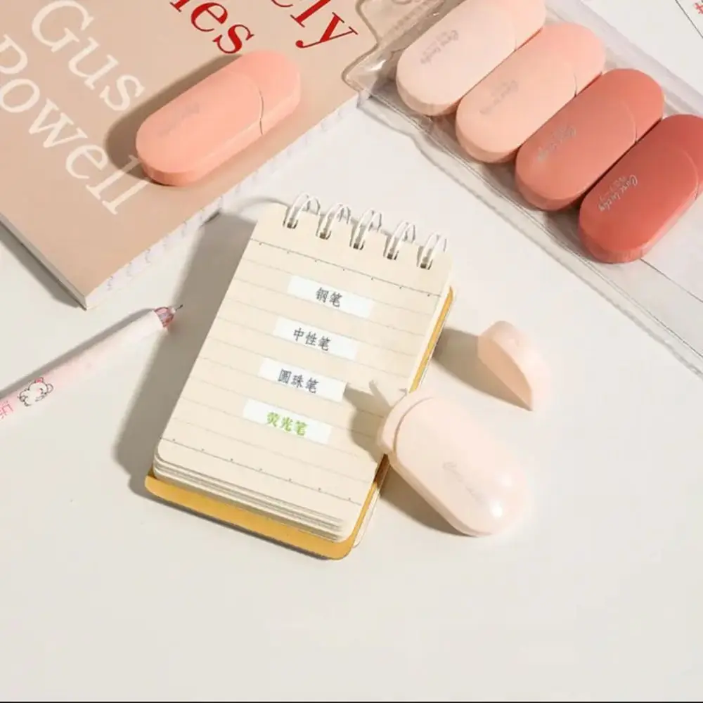 6Pcs/set Gradient Correction Tape Silent Non-repetitive White Out Tape School Supplies Large Capacity Student Alteration Tape