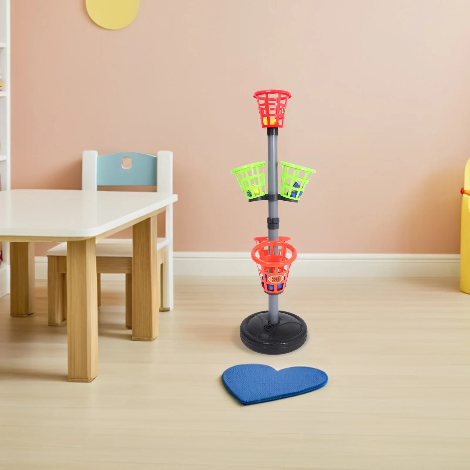 

Tower Toss Precision Basket Bean Bag Toss Game Target Holder for Kids Adults Indoor Outdoor Improve Hand Eye Coordination