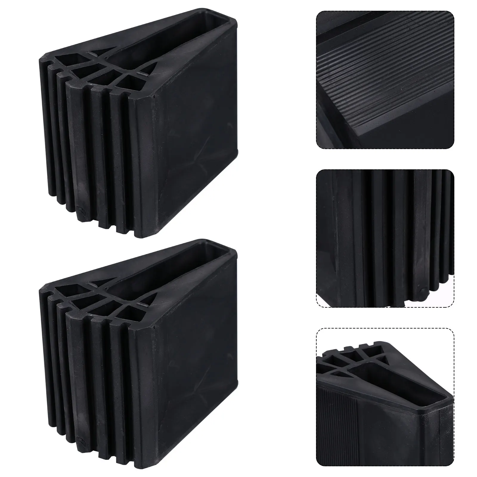 Rubber Ladder Feet Covers 2 Pack Anti Slip Floor Pads Shock Absorbing Noise Reducing Protective Caps