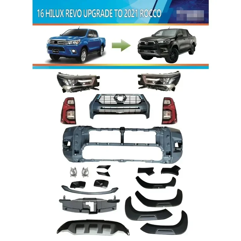 Body kit for TOYOTA HILUX VIGO 2005- 2018 Upgrade to ROCCO 2020 -2021 model