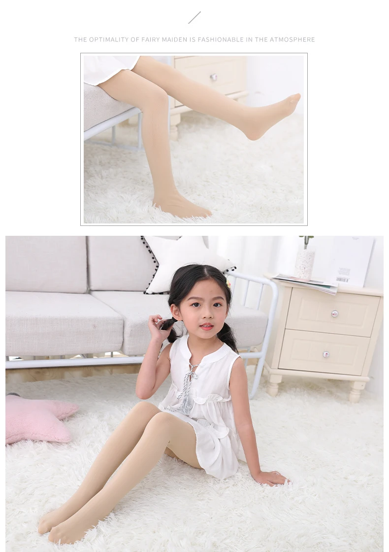 Frühling Mehrfarbige Kinder Mädchen Strumpfhose Ballett Tanzstrumpfhose Kleinkind Kinder Strümpfe Samt Weiß Herbst Baby Schüler Strumpfhose – Detail 3