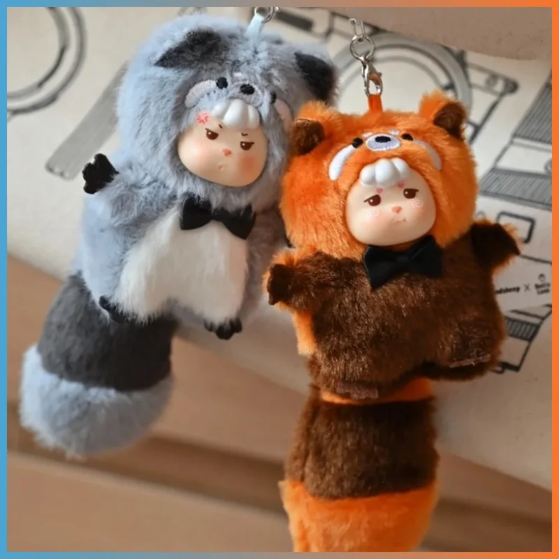 

New Bestie Lamb New Year Fortune Big Tail Series Animal Plush Pendant Cute Bag Hanging Accessories Doll Adult Kids Toy Surprise