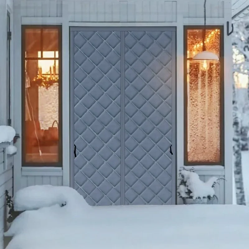Self Suction Cotton Household Thick Warm Door Curtains, Heat-insulating Partition Curtains, Winter Cold Curtains