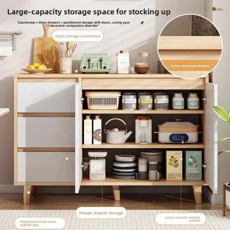 خزانة جانبية لتناول الطعام على الحائط، شقة صغيرة، خزانة متكاملة، خزانة شاي، خزانة منزلية #1