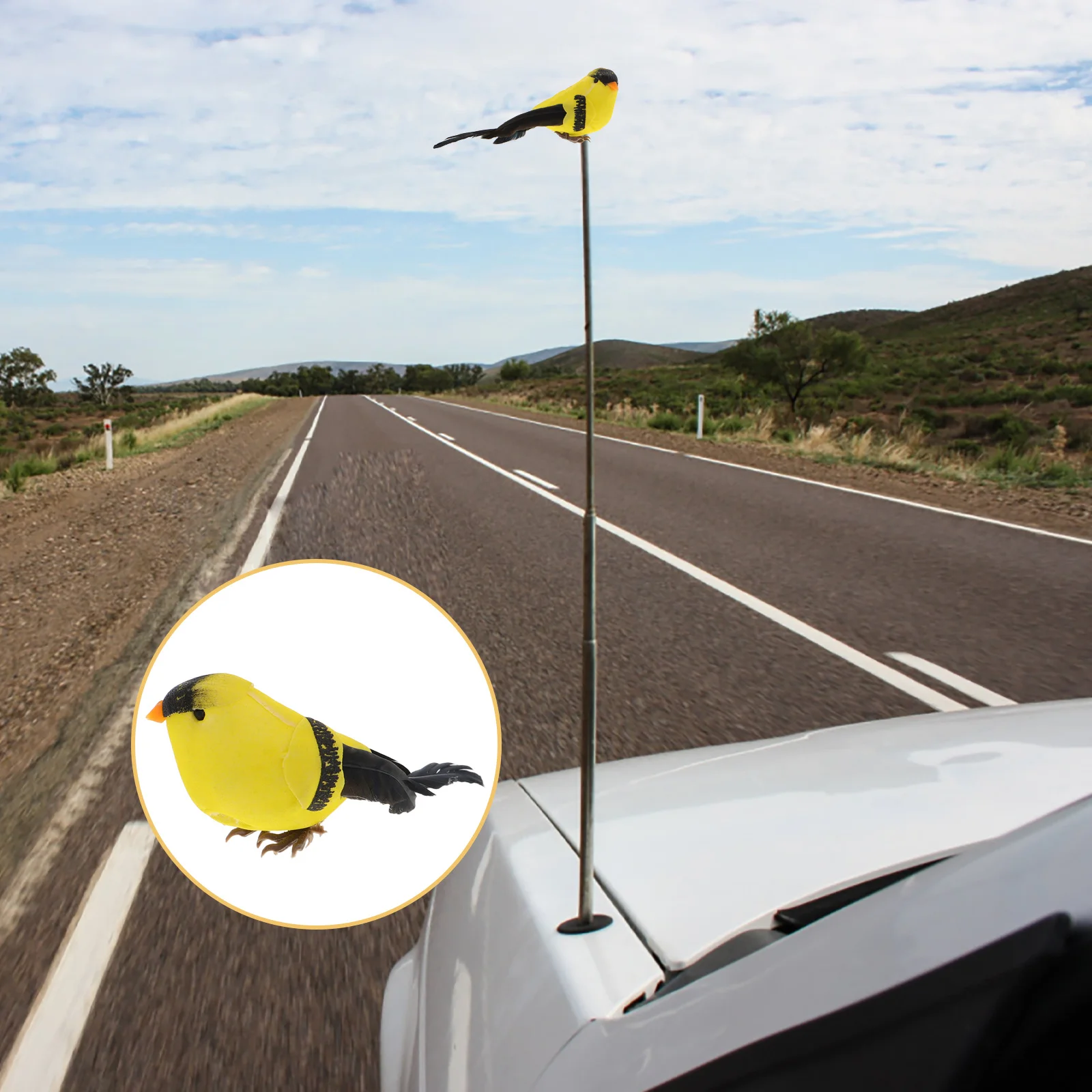 

Cute Car Antenna Decoration Cartoon Bird Roof Ornament Enhance Vehicle Signal Reception Auto Exterior Accessories Styling