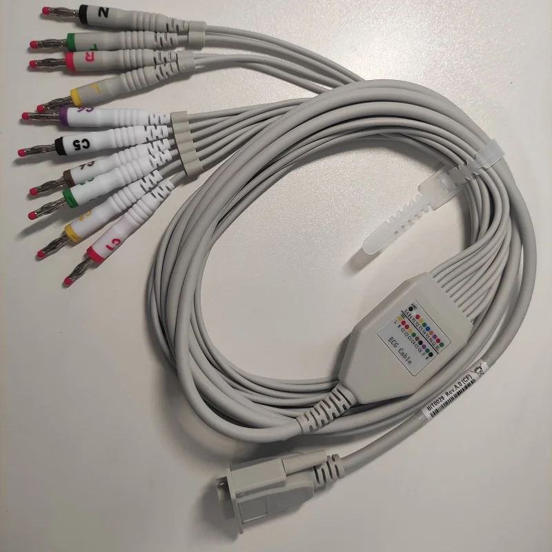 CONTEC EKG Cable3 12 10 Leads Button / Banana ECG Cable For ECG 80A/90A ECG 100G/300G/600G/1200G 8000G Tlc6000 Tlc5000 Tlc9803