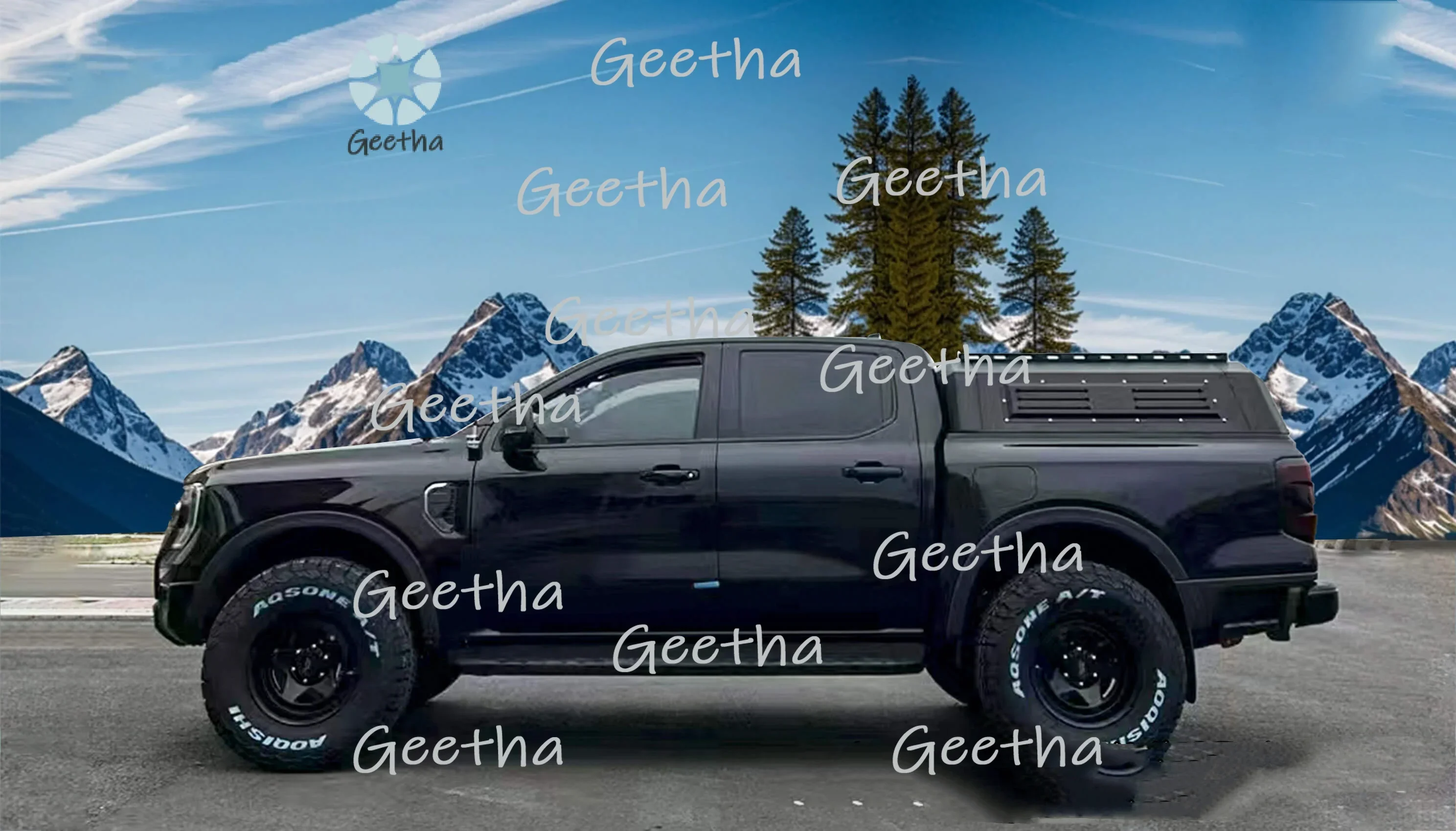 

Pickup High Hard Top Steel Camper Shell Tonneau Cover Truck Toppers Canopy Compatible for Great Wall Poer Maxus F150 T60 T70 T90