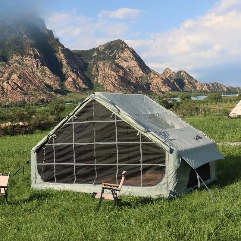 

Affordable Inflatable Tent House-Waterproof Oxford Air Tent Camping Four-season One Bedroom 6.4 Sq.m 1-3 Person Glamping Tent