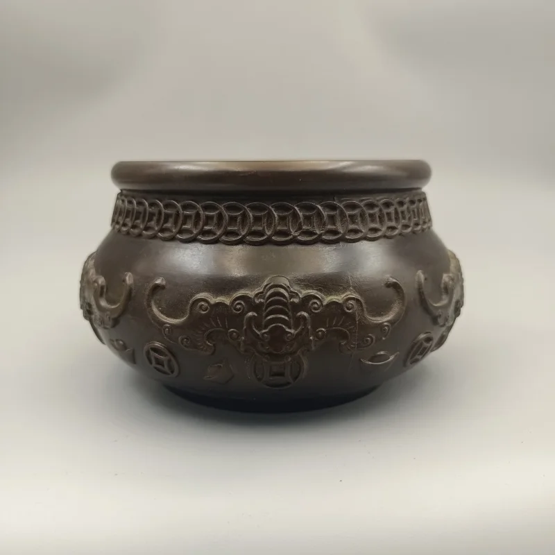 Collection Decorative Pieces: Five Blessings Bronze Incense Burner and Jar, Home Decoration Creative Gift Craft