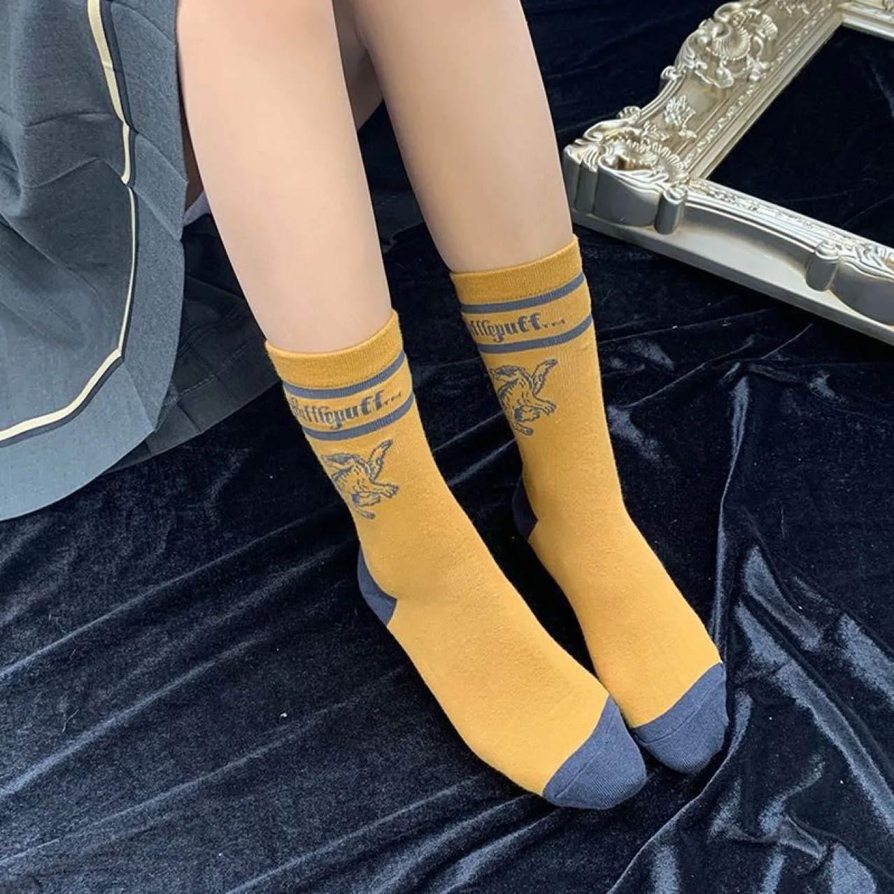 Chaussettes Harry Potter Poudlard en coton, accessoires vestisens, cadeau de vacances pour enfants, Gryffondor, Serpentard, Poufsouffle, Ravenclaw