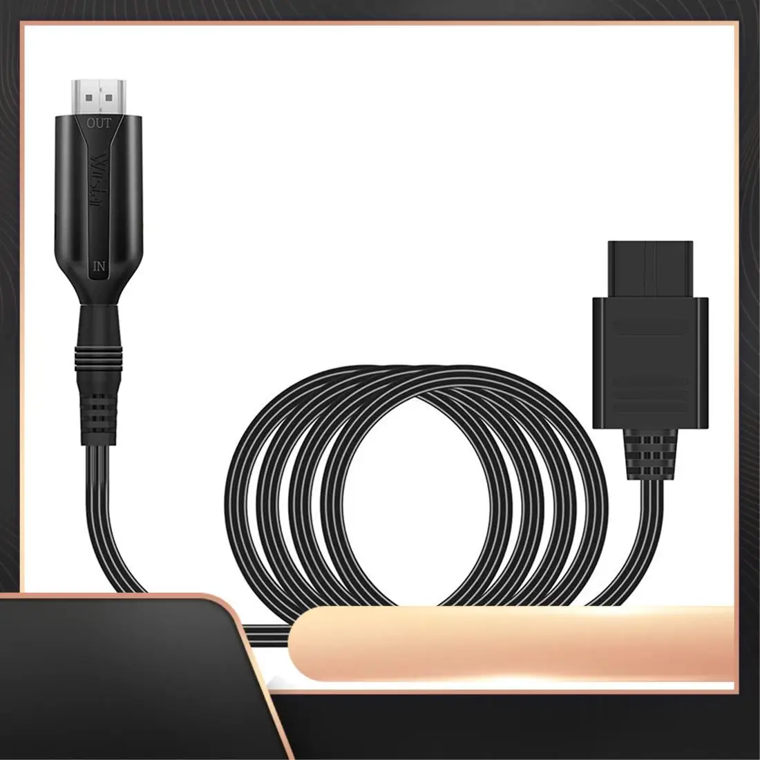 N34R-WIISTAR HD N64 To -Compatible Converter HD Link Cable For N64/Gamecube/SNES Plug And Play 1080P -Compatible Convert