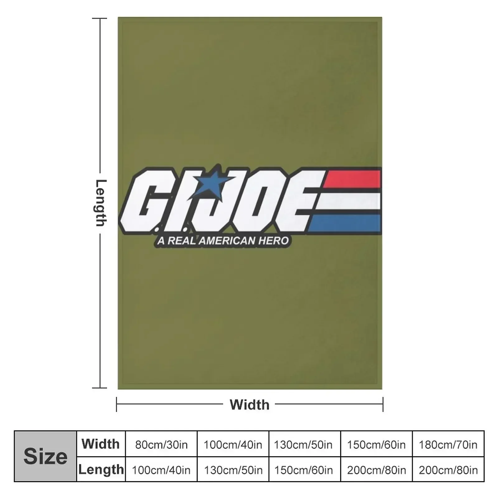 GiJoe Logo Throw Blanket Bed Multi-Purpose Retros Furrys Blankets