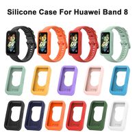 For Huawei Band 8 Smart Watch Silicone Soft Full Edge Protector Smartwatch Case Shell Frame Protective Bumper Cover