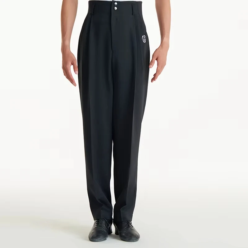 Nouveaux pantalons de danse latine pour hommes, pantalons Design à cordon de serrage, pantalons d'entraînement, Costumes de concours de danse de salle de bal, pantalons de danse