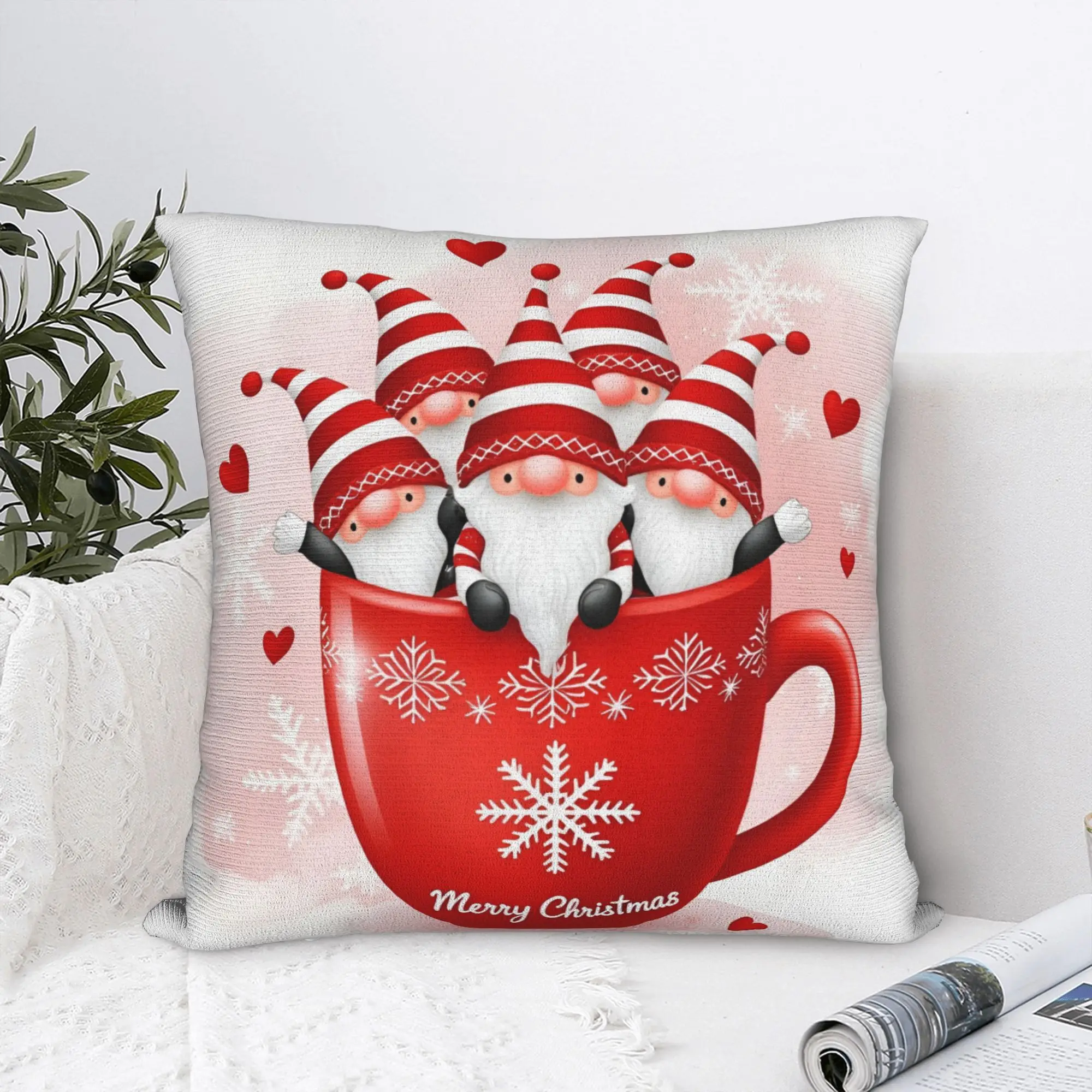 Soft and Sweet Home Christmas xmas Santa Claus Decorations Pillowcases Merch  Pillow Cover Zippered Multi Size