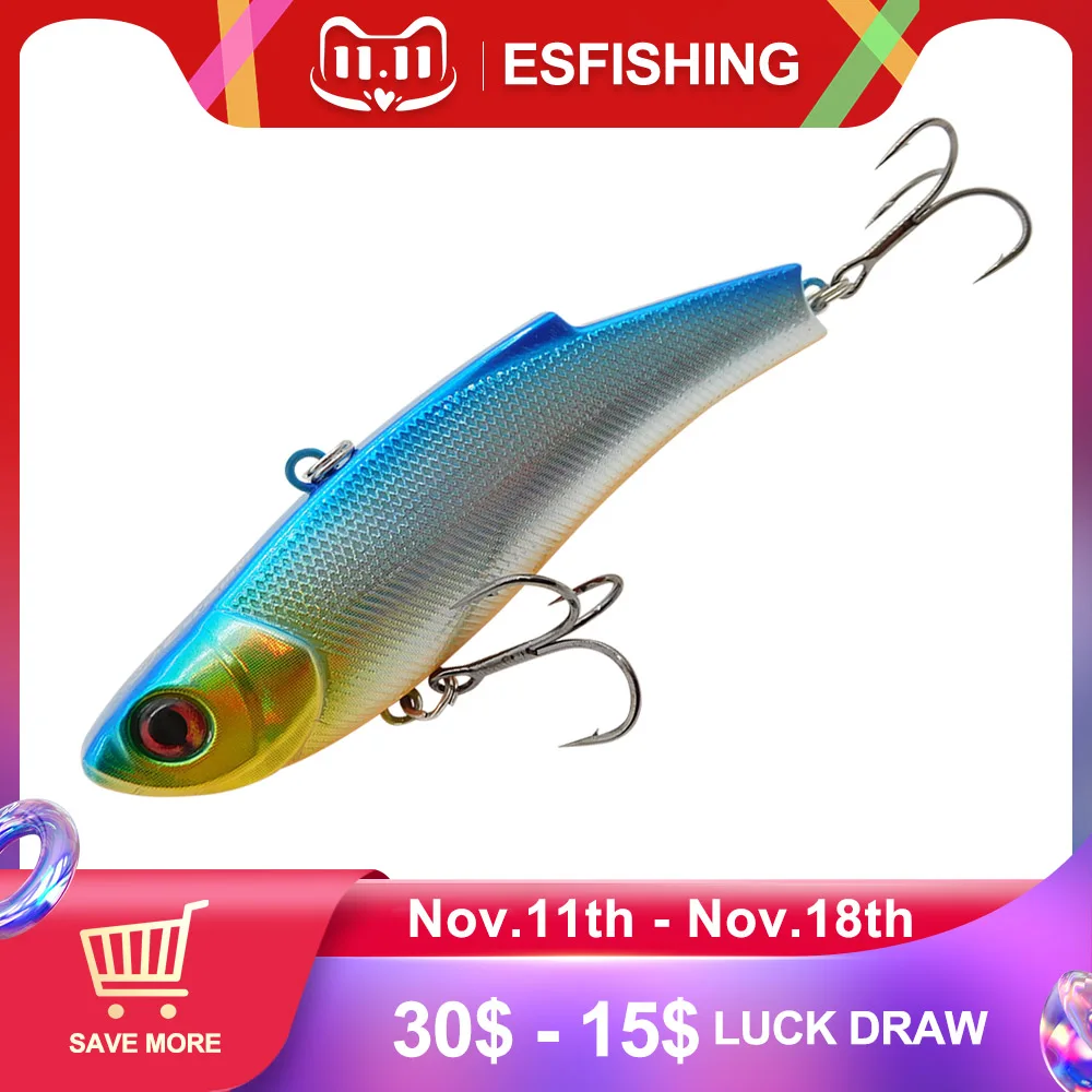 ESFISHING New Top quality Hard Lure VIB Defo 90mm 28g Sinking Lure for Fishing Baits Turbulent Rivers and Sea Reef Area