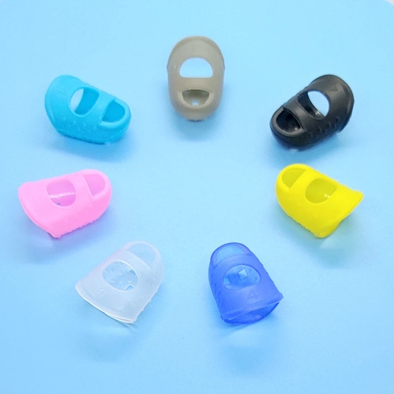 4PCS Silicone Guitar Finger Guards Non-slip Fingertip Protection Covers for Stringed Instruments Sewing Embroidery Finger Cover