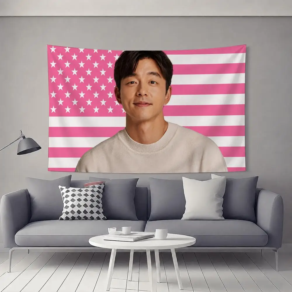 Actor G-Gong Yoo Tapestry Tapestry Flat Polyester Wall Hanging, Cozy Kids Bedside Decor Healing Home Accent Gift Wall Art