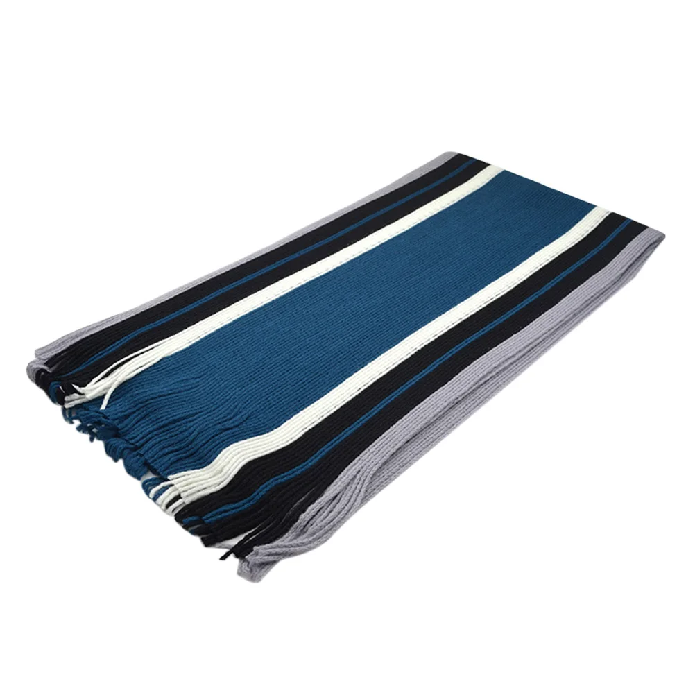 

Warm Men's Scarf for Striped Double Sided Shawl Neckerchief Cashmere-like