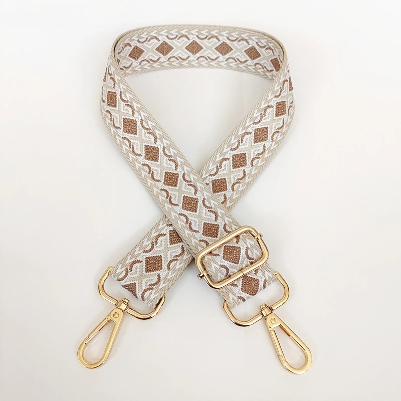 New Thickened Canvas Webbing Colored Rhombus Adjustable Shoulder Crossbody Long Strap Women's Bag Parts Accessories Broadband