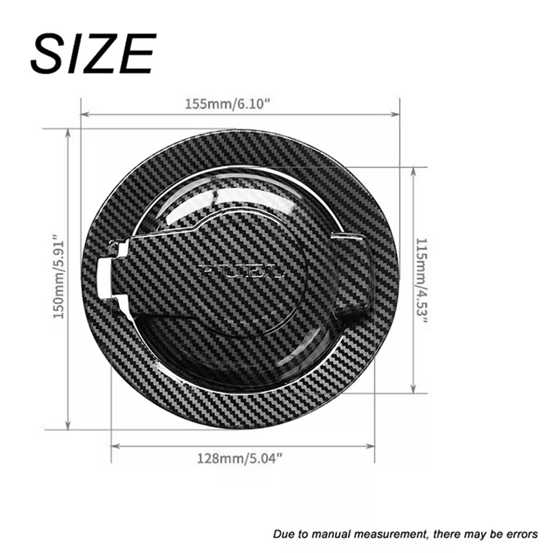 ABS Gas Tank Cap Fuel Filler Tank Cap Petrol Tank Cover Trim For Dodge Challenger 2009-2024+ Fuel Filler Cap Sequins