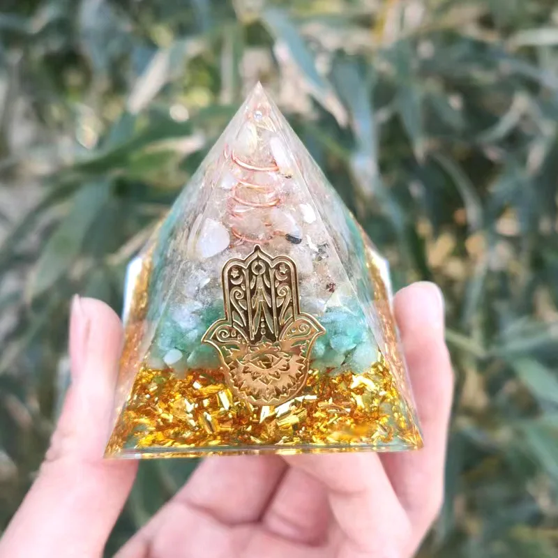 Pyramid Crystal Gravel Epoxy Resin Home Desktop Handmade Ornament Gift