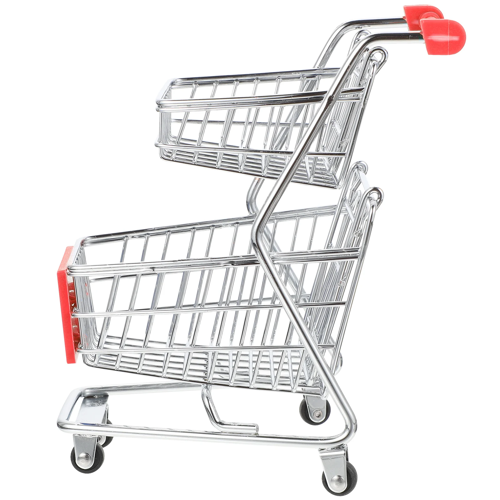 Mini-winkelwagentje voor kinderen Kleine supermarkt Handkar Opslagcontainer Desktop Ornament Woondecoratie Speelgereedschap