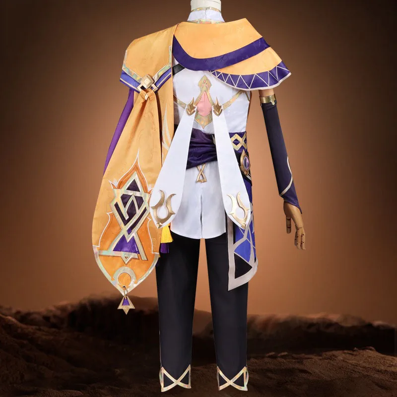 Spel Genshin Impact Sethos Cosplay Kostuum Uniform Mantel Hoofddeksels Oorbellen Pruik Tempel Van Stilte Leider Halloween Voor Vrouwen Mannen