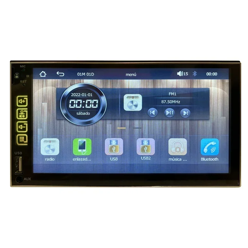 

7 Inch Touch Screen FM Radio Car Audio MP5 Player Mirror Link Carplay Android Auto Car Player