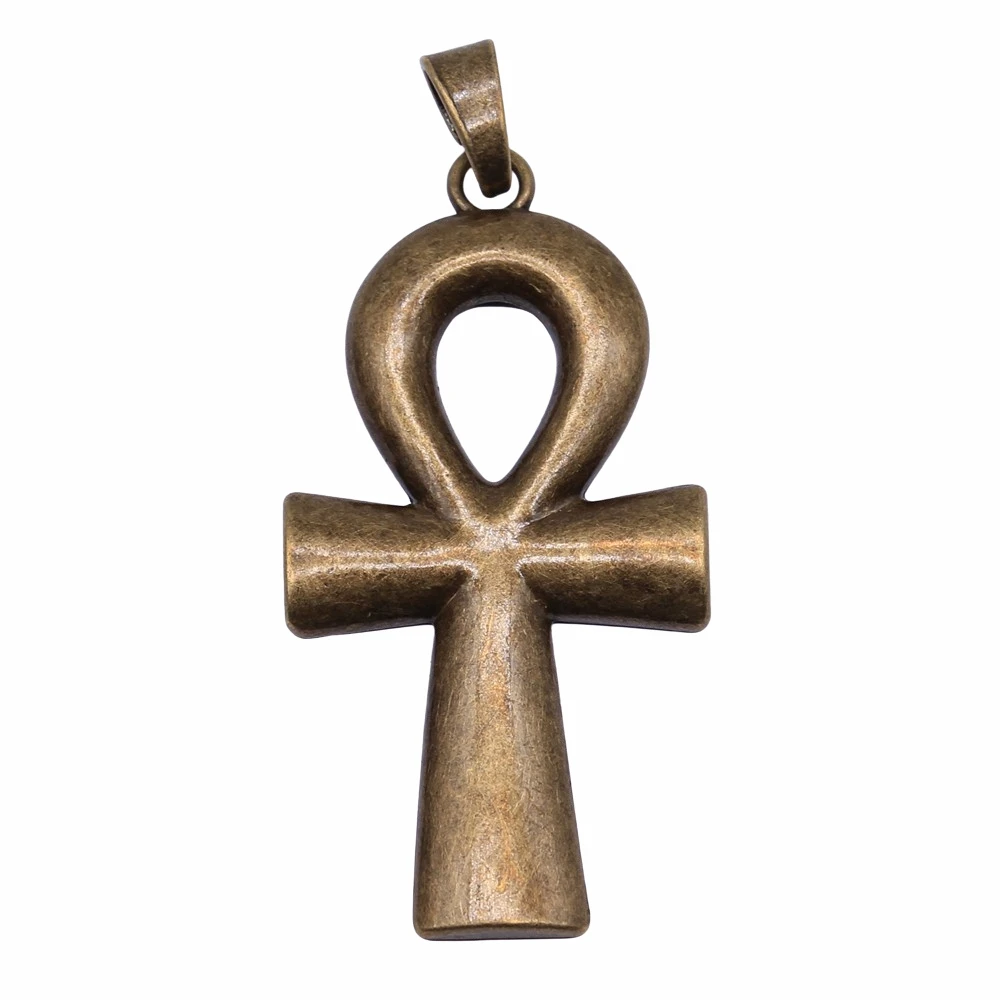 1pcs 80x42mm Large Cross Charm Pendants Ankh Cross Charm Big Ankh Cross Charm 3 Colors