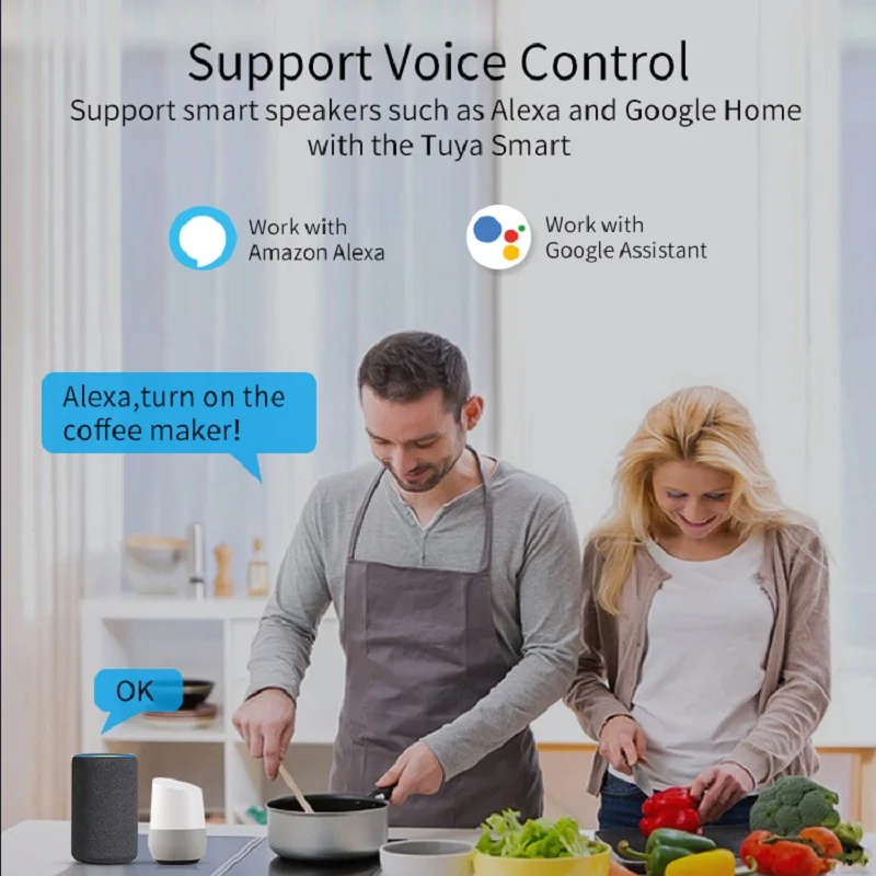 Tuya Zigbee-enchufe de Alimentación inteligente para el hogar, dispositivo de 16A con Control por voz y aplicación, monitoreo de energía,