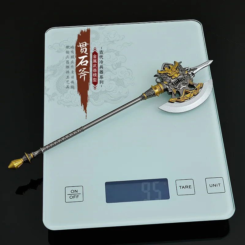 22 سنتيمتر/8.66in ثلاثة البلدان السينما والتلفزيون الطرفية حجر الفأس لعبة نموذج لعبة معدنية الحلي جمع سطح المكتب هدية