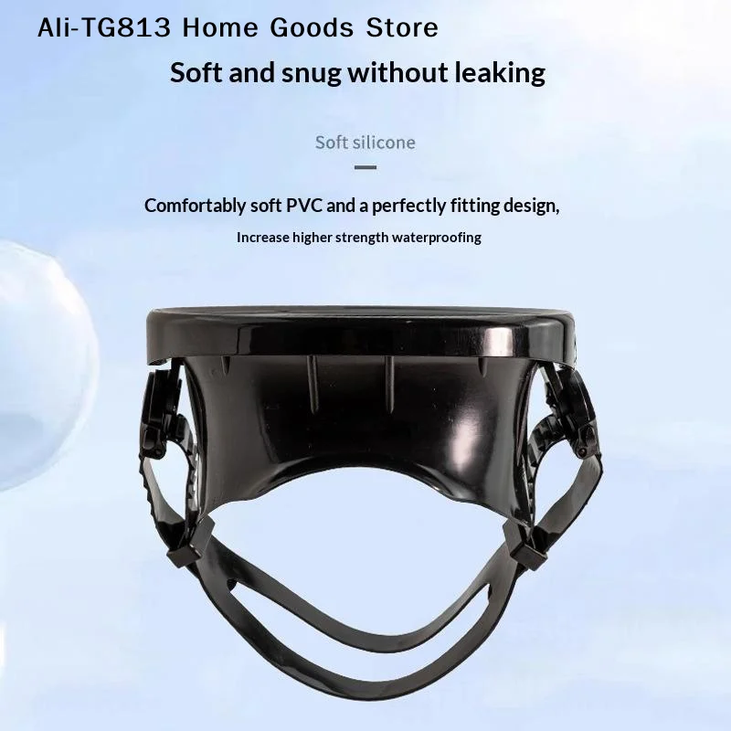 [TG813]Oval Diving Mask Spearfishing Mask Classic Retro-Style Panoramic Wide View Goggles Tempered Glass Lens For Adults