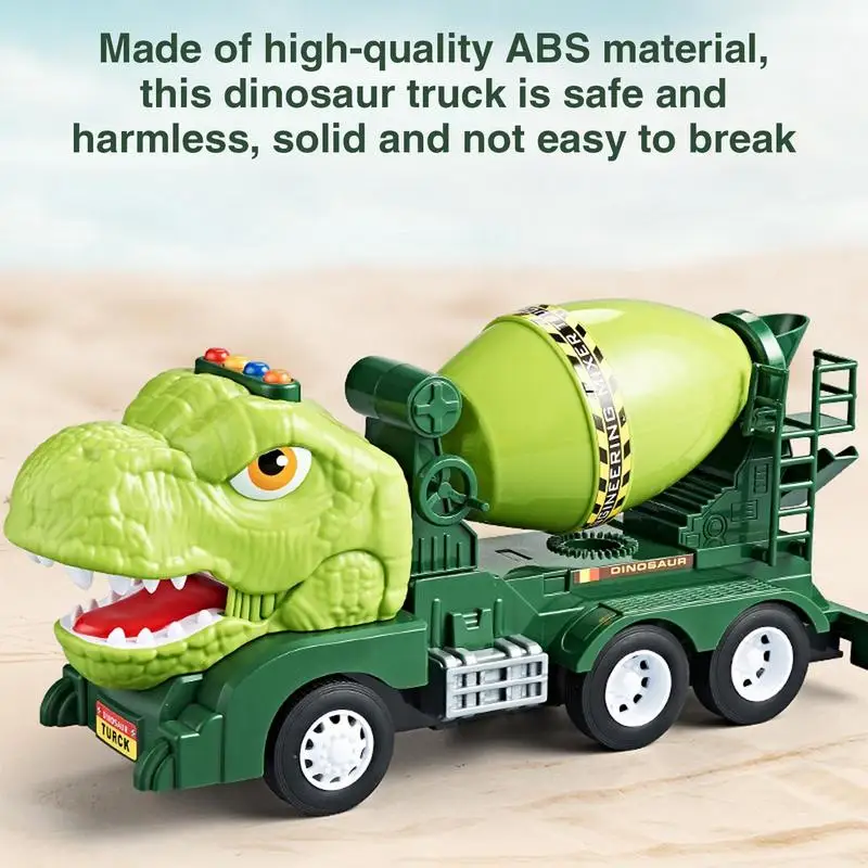 Dinosaur Truck Carrier Car Toy Dinosaur Car Truck Toys Pull Back Car Dinosaur Engineering Vehicle Learning Games Friction