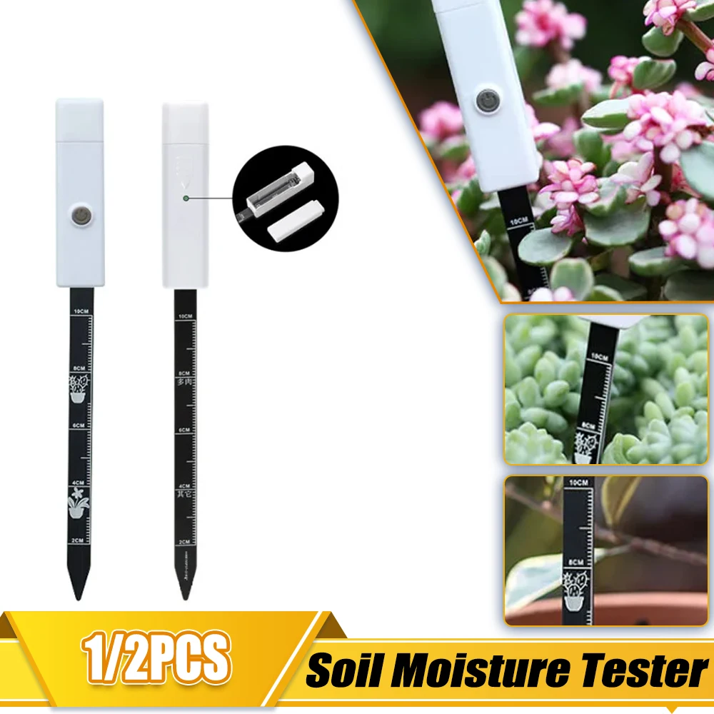 1/2Pcs Moisture Meter Temperature Humidity Tester Home Lawn Plants Soil Moisture Outdoor Humidity Sensor Humidity Meter Tool