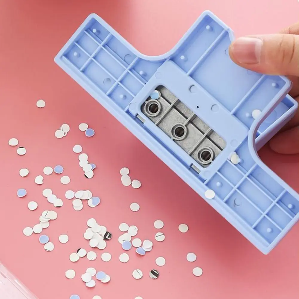 Multi-Function 3 Holes Hole Punching Machine DIY Manual Loose Leaf Punch Non-slip Mini Size Paper Hole Puncher Paper Crafting