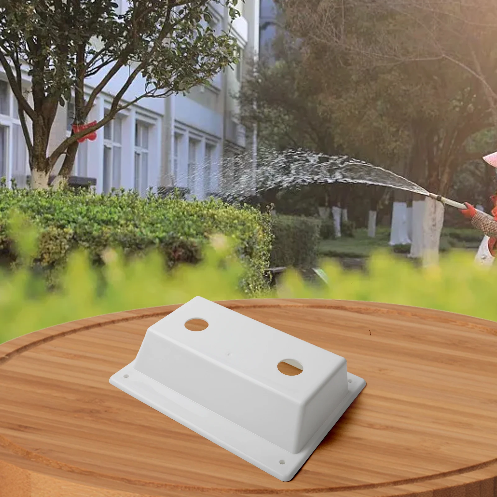 

Professional Grade Leakage Prevention with This Stylishly Designed White Faucet Cover Perfect For Any Modern RV Setup