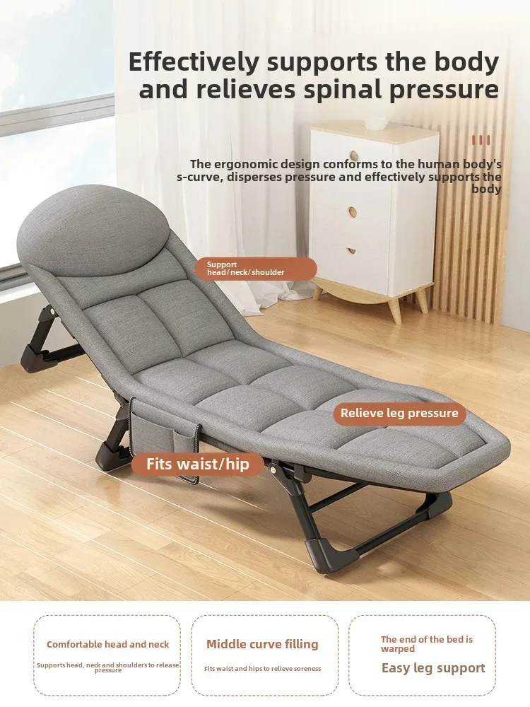 Folding sheet, single office lunch break recliner, home simple bed, hospital companion bed