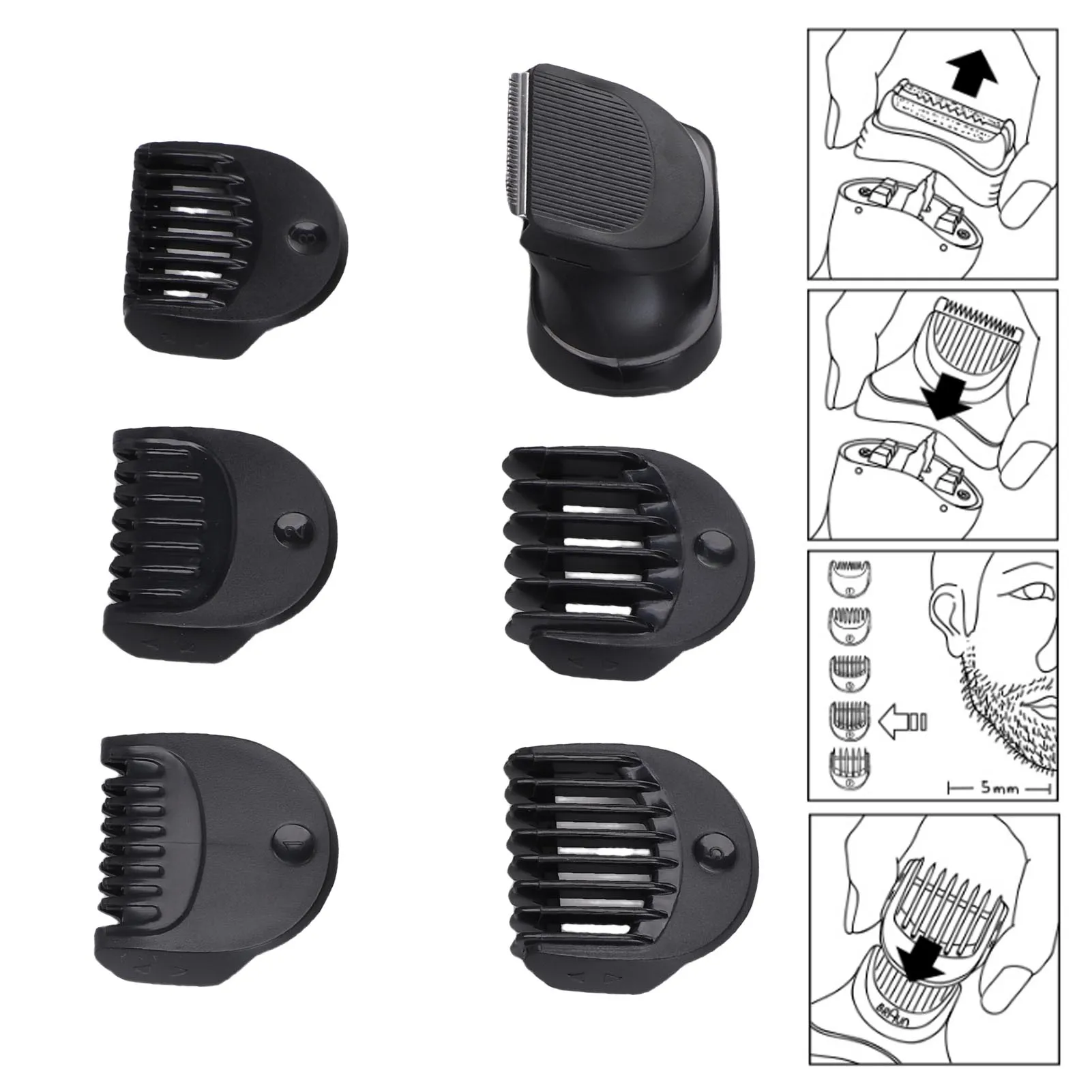 Beard Trimmer Head Comb Trimming Attachment Replacement for 380s 4 3040 3045 5774 5775 Electric Hair Trimmer Head
