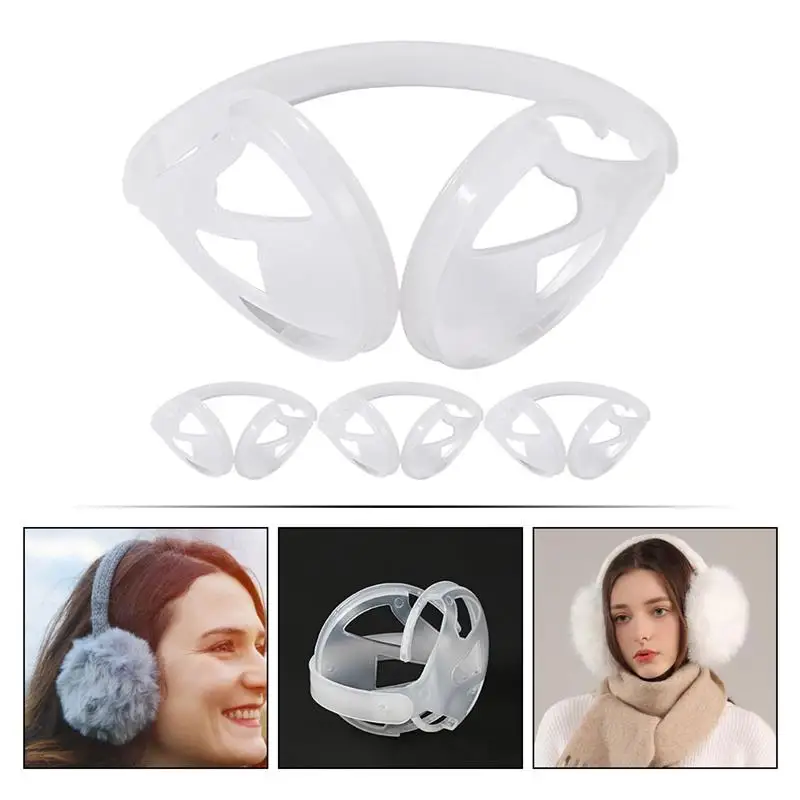 2Pcs/4pcs DIY Earmuff Frame Holder Earmuff Making Frame Holder DIY Earmuff Frame Shelf White Plastic Making Earmuff Mold