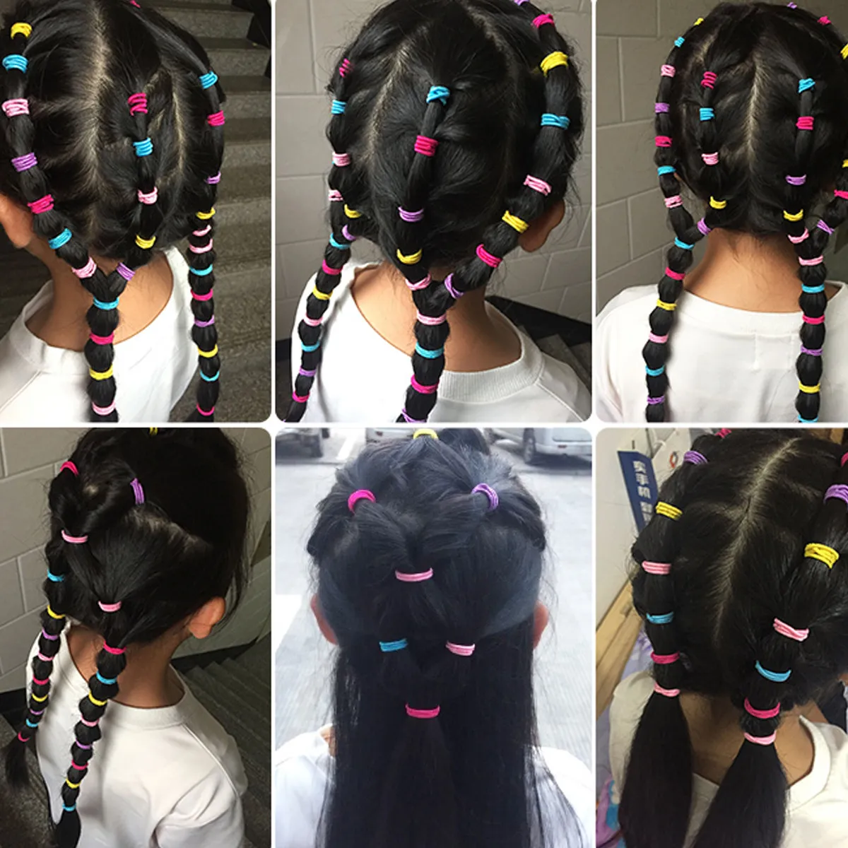 

200Pcs Baby Hair Ties Colorful Elastic Toddler Rubber Bands Easy Wear Ponytail Holder Hair Rope Toddler Rubber Band