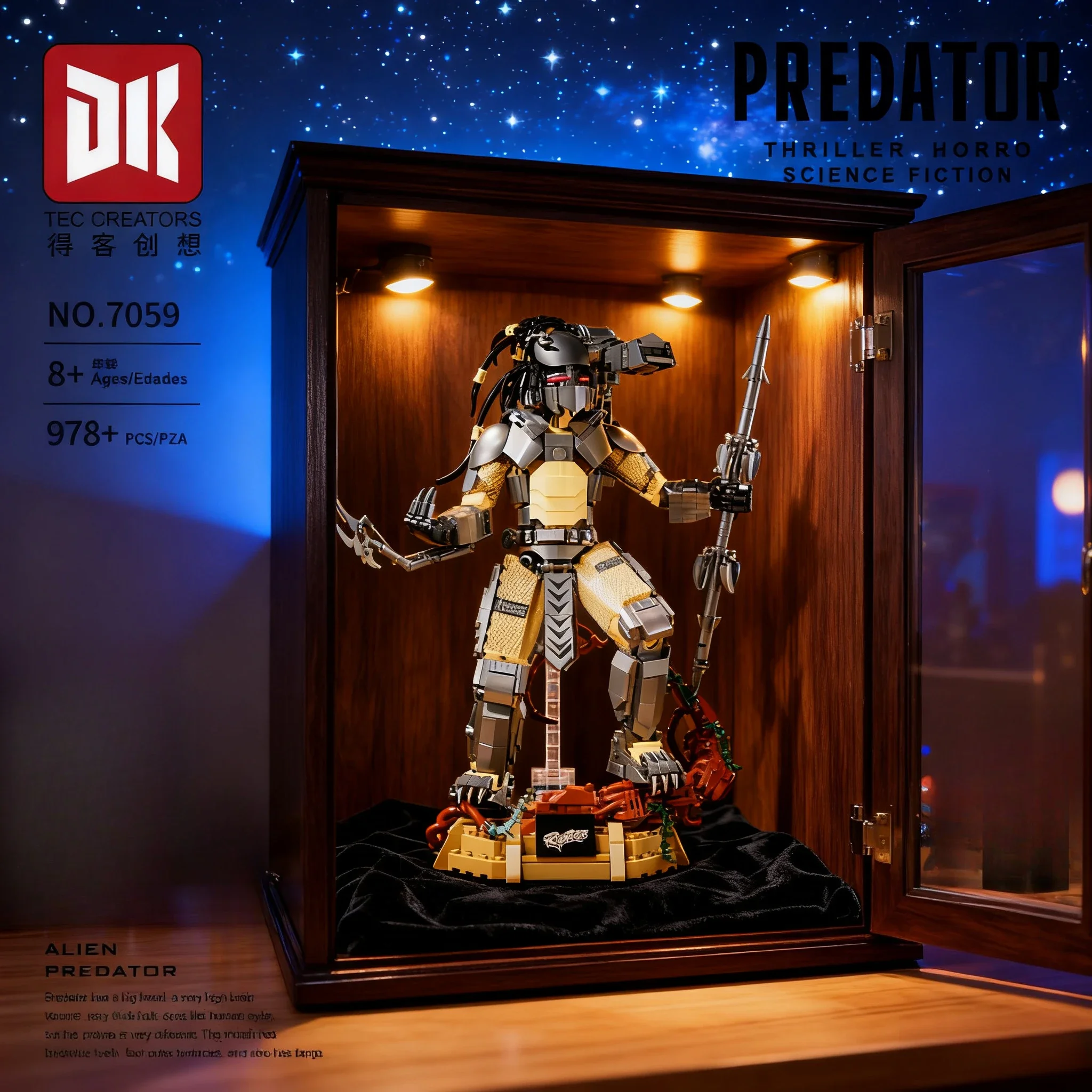 Estrangeiro besta guerreiro mech modelo blocos de construção brinquedo ferro sangue robô mecha diy tijolos quebra-cabeça montagem brinquedos para meninos presentes adultos