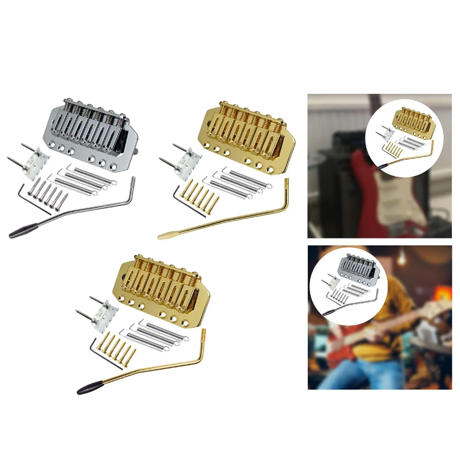 

Guitar Tremolo Bridge Set for Electric Guitar Sturdy Construction Upgrade